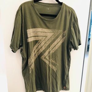 7 seven men’s short sleeve green tee shirt XL